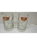 Vintage A &amp; W Root Beer Glasses Set of 2 16oz Orange US Map - €14,58 EUR