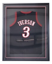 Allen Iverson Signed Framed Custom Black Pro-Style Basketball Jersey JSA... - $436.48