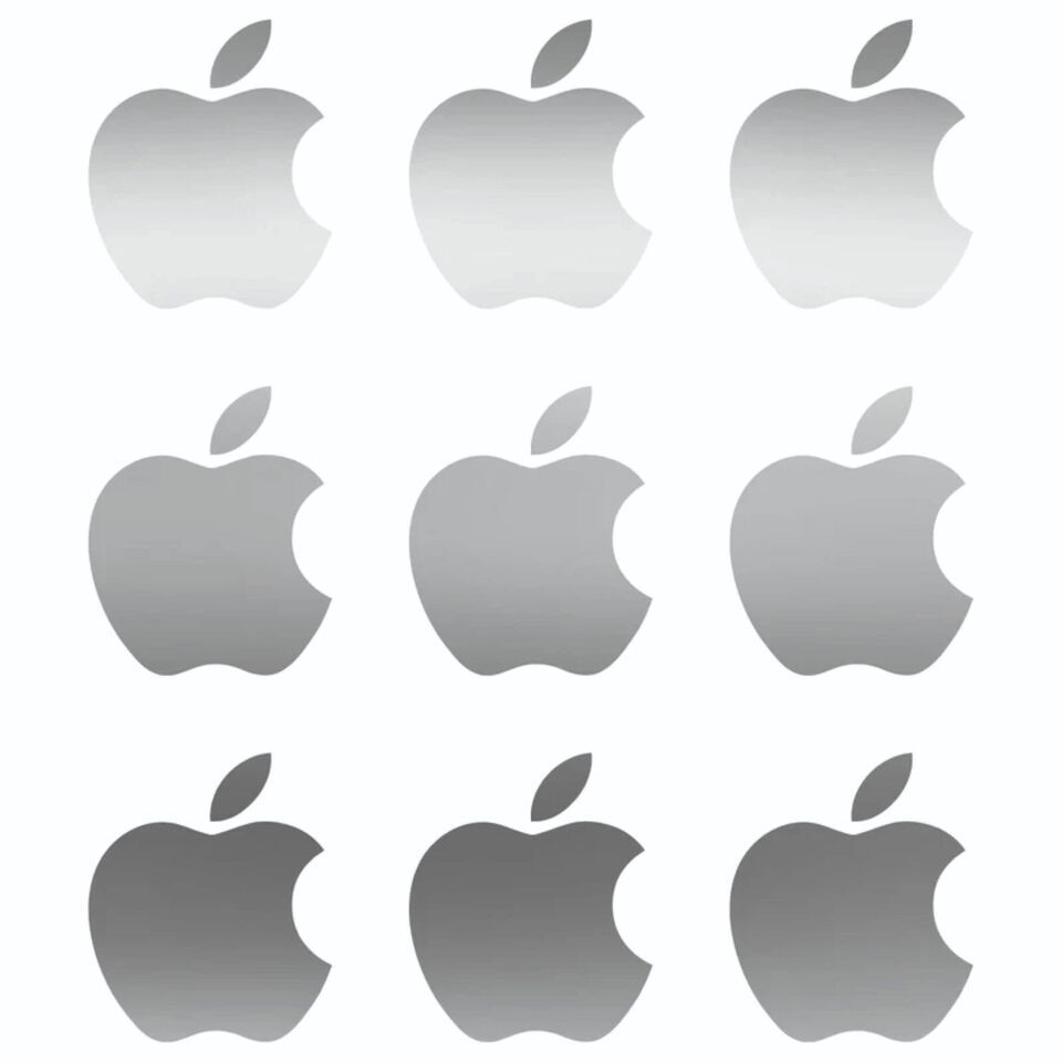 Small Apple logo Vinyl Decals Phone Laptop Small Stickers Apple Set of 12 - $2.96+