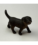 Schleich 2&quot; Dog Brown Black Puppy Toy Figure Germany 2009 Rare Retired D... - $240.21 MXN