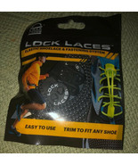Lock Laces Elastic Shoelace & Fastening System One Size BLACK New Sealed - £12.25 GBP