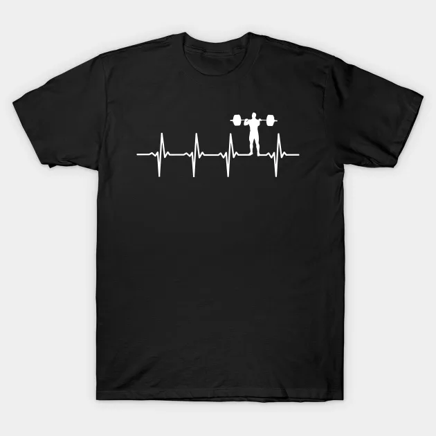 Weight Lifting Heartbeat Gift For Weightlifters T-Shirt - $319.81 MXN