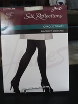 Hanes Silk Reflections Control Top Coffee Bean Opaque Tights - Size AB - £9.08 GBP