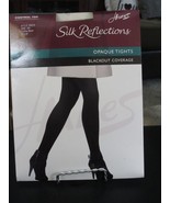 Hanes Silk Reflections Control Top Coffee Bean Opaque Tights - Size AB - £9.16 GBP