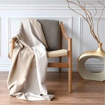 St Geneve Patrizia Cotton Throw Blanket - Pebble, Latte or Vanilla - £94.10 GBP