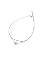 925 sterling silver summer anklet double chain pentagram five-pointed an... - $29.99