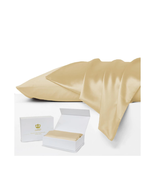 Set of 2 100% Mulberry Silk Standard Genuine Mulberry Silk 25 Momme TAUPE - $509.30 MXN