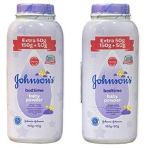 Johnson&#39;s Baby Bed Time Powder W/Talc 200 g Each Lot Of 2 New - £27.06 GBP