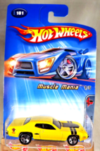 2005 Hot Wheels #101 Muscle Mania 1/5 1971 PLYMOUTH GTX Yellow Chrome-Base w/5Sp - £8.22 GBP