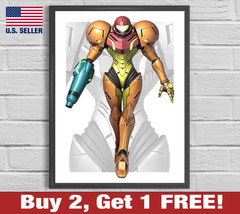 Super Smash Bros SSB Metroid Samus Aran 18&quot; x 24&quot; Poster Print Game Room Decor - £10.60 GBP