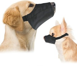 Downtown Pet Supply Quick Fit Dog Muzzle with Adjustable Straps, Black S... - £7.03 GBP
