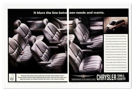 Chrysler Town &amp; Country Blurs the Line Vintage 1998 2-Page Print Magazin... - $12.30