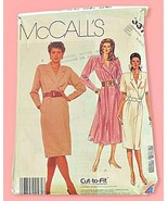 1980s Misses Dress and Belt McCalls 3379 Sizes 8 10 12 Sewing Pattern VT... - £3.83 GBP