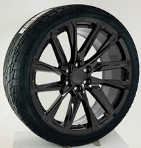 Black SSX 24&quot; Wheels 295/35R24 Tires TPMS Escalade Tahoe Yukon Silverado Sierra - $2,375.01