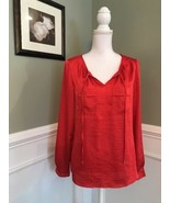 The Limited Women’s Orange Tie Blouse Top Size Small - £3.94 GBP