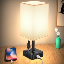 Table Lamp Dimmable, Usb Bedside Table Desk Lamp With 3 Usb Charging Port(A+C) 2 - £32.06 GBP