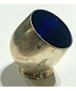 A. Michelsen Copenhagen Sterling Silver Denmark Salt Cellar Blue Enamele... - €173,23 EUR