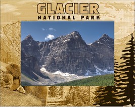 Glacier National Park with Bear Laser Engraved Wood Picture Frame (3 x 5)  - £20.90 GBP