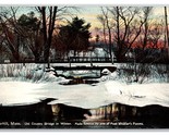 Old County Bridge in Winter Haverhill Massachusetts MA UNP DB Postcard Z10 - $3.91