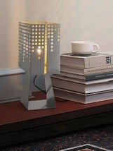 interoknack Designer Stainless Steel Atmosphere Table Lamp, Modern Books... - $399.00