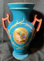 Antique Old Paris or French Porcelain Hand Painted Portrait Painting Vas... - $115.50