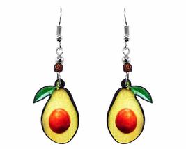 Avocado Fruit Graphic Dangle Earrings - Womens Fashion Handmade Jewelry ... - £11.66 GBP