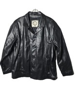 M.Julian Wilsons Vintage Men XL Black Leather Button Down Jacket - $84.65