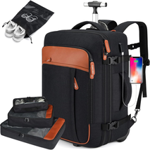 Carry on Backpack, Extra Large 40L Flight Approved Travel Rolling Backpack  - £95.90 GBP