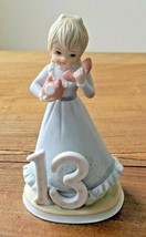 Lefton Christopher Collection 03448M Porcelain Birthday Girl Age 13 Figurine - £15.76 GBP