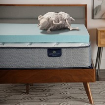 Serta Thermagel Memory Foam Mattress Topper, Full, Blue - £154.11 GBP