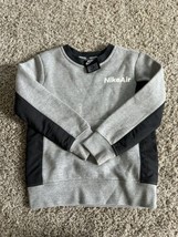 Nike Boys Sweater Size XS 4 Navy Black Grey Heathered Crewneck sweatshirt - $5.89