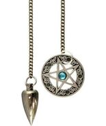 Pentacle Penduluam with Turquoise Glass Bead Center, and Metal Fob! - €8,52 EUR Pentacle Penduluam with Turquoise Glass Bead Center, and Metal Fob! - €8,52 EUR