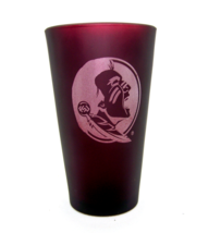 Florida State Seminoles NCAA Team Color Frosted Beer Pint Glass Cup 16 oz Red - £17.35 GBP