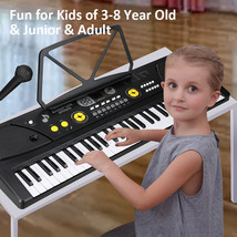 Smart Piano Keyboard For Kids 61 Key Electric Digital Music Keyboard+Mic... - £82.22 GBP