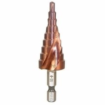 Meichoon Step Drill Bit 4-20Mm Hss M35 Co Spiral Groove Hex Shank, - $57.40 CAD