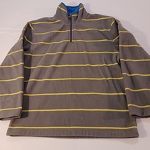 Old Navy Men’s 1/4 Zip Long Sleeve Mens Gray Sweater With Yellow Stripes... - $10.39
