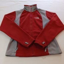 The North Face Fleece Jacket Women&#39;s S/P Red &amp; Gray Pockets Full Zip Moc... - €12,44 EUR