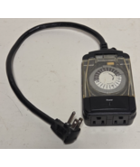 Heavy Duty Outdoor Timer 2-Outlet 0155550 Easy To Use Push Pins - $16.82