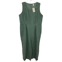 NWT Womens Size 2XL Grae Cove Green Wide Leg Sleeveless Jumpsuit with Po... - £23.04 GBP