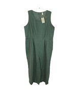 NWT Womens Size 2XL Grae Cove Green Wide Leg Sleeveless Jumpsuit with Po... - £23.24 GBP