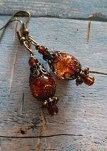 Victorian earrings Brown earrings bronze earrings Boho Earrings Bohemian... - $47.88 CAD