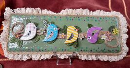 Silly Sweet Birds Ceramic Tile For Hanging Framing Gift Unique Gifts Dec... - $7.95