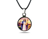 VIRGIN MARY NECKLACE Stainless Steel Color Catholic Saint Our Lady Mount... - $7.95