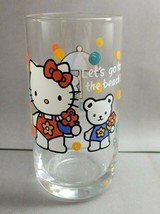 Vintage Hello Kitty Let's Go to the Beach Drinking Glass 1996 Sanrio 4.5" - $39.60