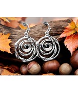 Vintage Bohemian Earrings Vintage Silver Dangle Fashion Jewelry Boho 1&quot; - $236.76 MXN