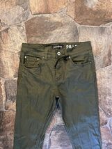 Serenade Mens Fitted Skinny Tapered Army Green Denim Jeans!(28x32) - $62.70