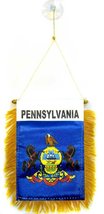 Wholesale lot 12 Pennsylvania Mini Flag 4&quot;x6&quot; Window Banner w/ suction cup - £22.45 GBP