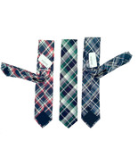 NEW Handsome Neiman Marcus Cotton Tie!   *Made in USA*   *5 Plaid Patterns* - $54.69 CAD