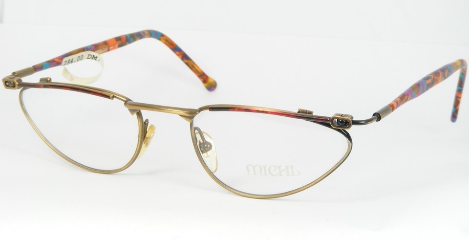 Vintage Michl 296 K02 Multicolore Unique Rare Lunettes Monture 54-19-135 - $96.29