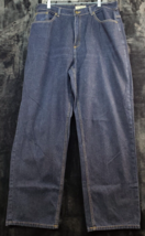 L.L. Bean Jeans Womens Size 16 Blue Denim Cotton Pockets Original Fit Flat Front - £13.03 GBP